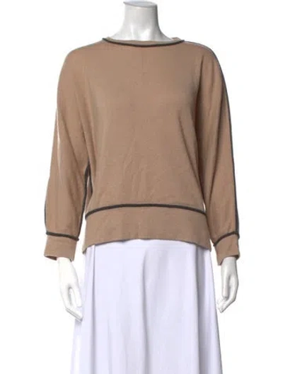 Pre-owned Brunello Cucinelli Cashmere Crew Neck Sweater In Neutrals