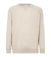 Brunello Cucinelli Sweatshirt-style Sweater In Neutrals