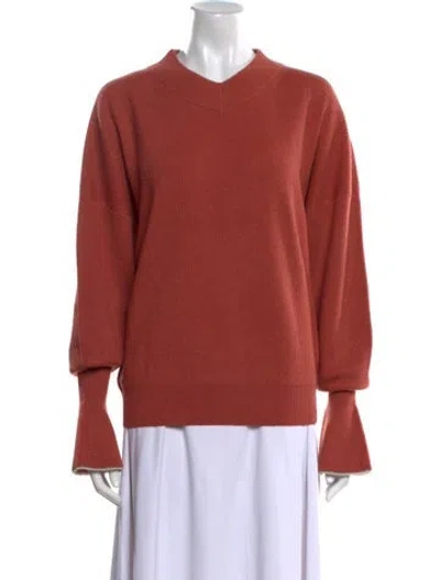 Pre-owned Brunello Cucinelli Cashmere Crew Neck Sweater In Orange