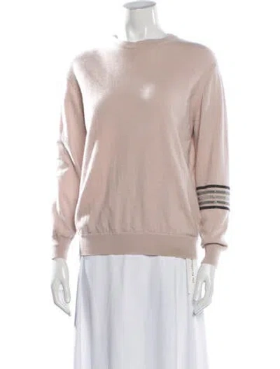 Pre-owned Brunello Cucinelli Cashmere Crew Neck Sweater In Pink