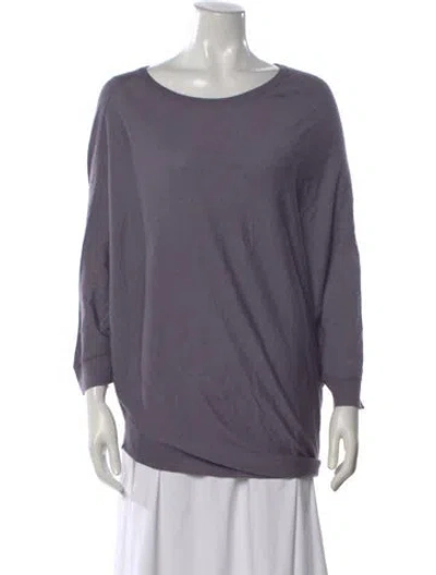 Pre-owned Brunello Cucinelli Cashmere Crew Neck Sweater In Purple