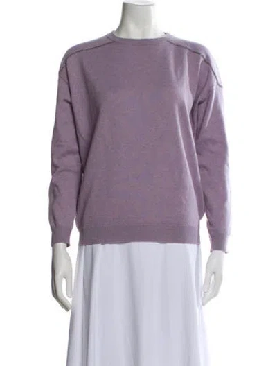 Pre-owned Brunello Cucinelli Cashmere Crew Neck Sweater In Purple