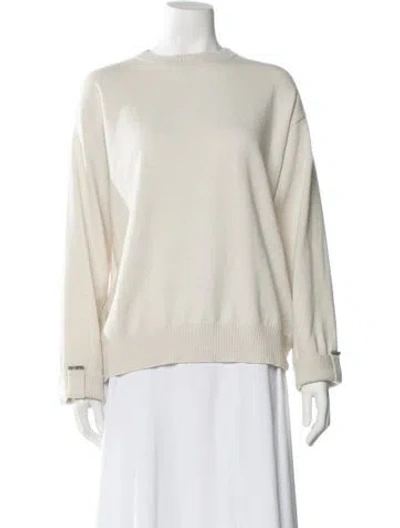 Pre-owned Brunello Cucinelli Cashmere Crew Neck Sweater W/ Tags In Neutral