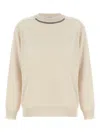 Brunello Cucinelli Monili-chain Knitted Top In White
