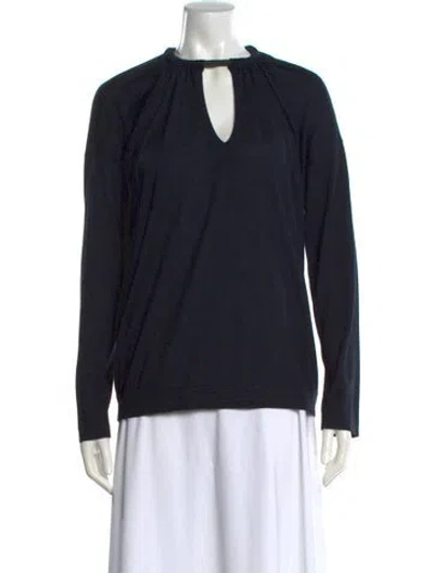 Pre-owned Brunello Cucinelli Cashmere Crew Neck Sweatshirt In Blue