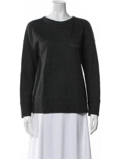 Pre-owned Brunello Cucinelli Cashmere Crew Neck Sweatshirt In Gray