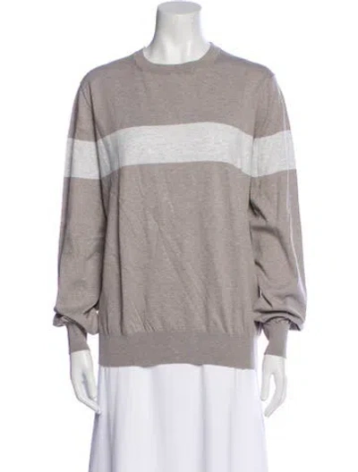 Pre-owned Brunello Cucinelli Cashmere Crew Neck Sweatshirt In Gray