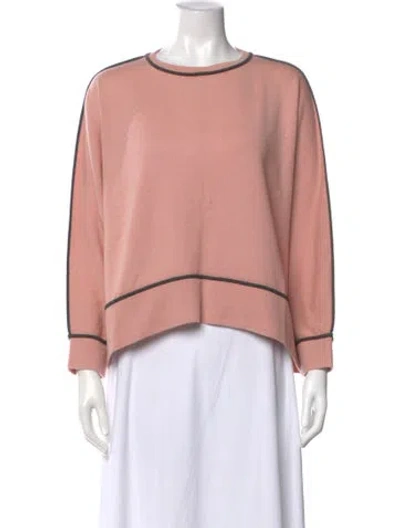 Pre-owned Brunello Cucinelli Cashmere Crew Neck Sweatshirt In Pink