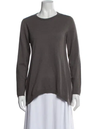 Pre-owned Brunello Cucinelli Cashmere Crew Neck Top In Gray