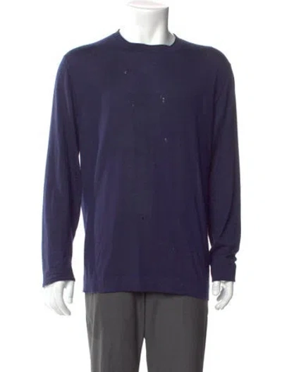 Pre-owned Brunello Cucinelli Cashmere Crew Neck T-shirt In Blue