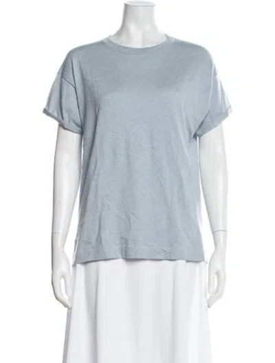 Pre-owned Brunello Cucinelli Cashmere Crew Neck T-shirt In Blue