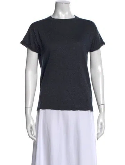 Pre-owned Brunello Cucinelli Cashmere Crew Neck T-shirt In Blue