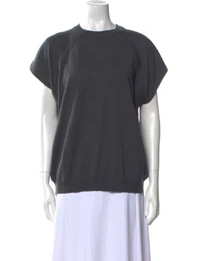Pre-owned Brunello Cucinelli Cashmere Crew Neck T-shirt In Grey