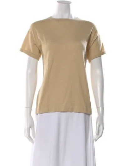 Pre-owned Brunello Cucinelli Cashmere Crew Neck T-shirt In Neutral