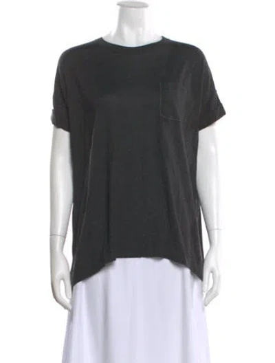 Pre-owned Brunello Cucinelli Cashmere Crew Neck T-shirt W/ Tags In Gray