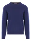 Brunello Cucinelli Relaxed Fit Blue Cashmere Sweater In Blue