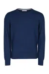 Brunello Cucinelli Relaxed Fit Blue Cashmere Sweater In Blue