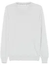 Brunello Cucinelli Men Cashmere Crewneck Sweater In Light Grey