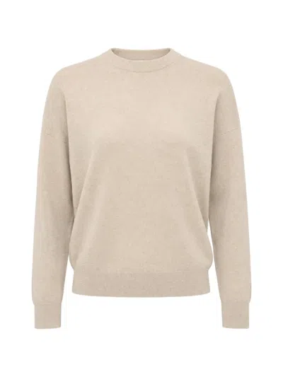 Brunello Cucinelli Cashmere Crewneck Sweater In Neutral