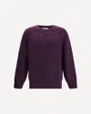Brunello Cucinelli Crewneck Sweater With Raglan Sleeves And Speckled Pattern In Purple