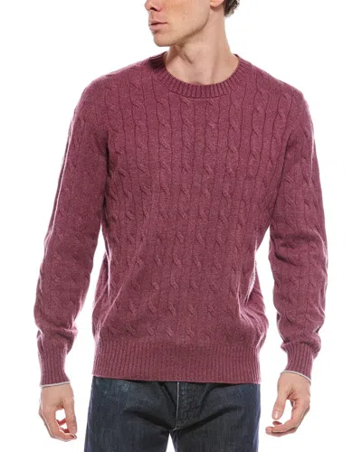 Brunello Cucinelli Cashmere Crewneck Sweater In Purple