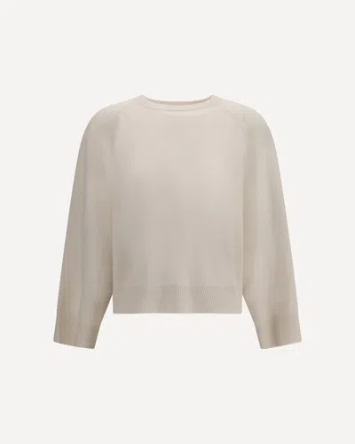Brunello Cucinelli Cashmere Crewneck Sweater In Neutral