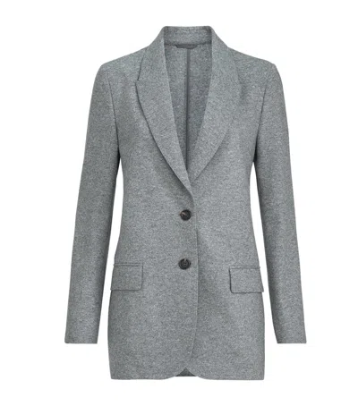 Brunello Cucinelli Cashmere Deconstructed Blazer In Gray