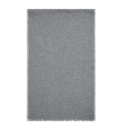 BRUNELLO CUCINELLI CASHMERE DIAGONAL SCARF