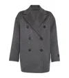 Brunello Cucinelli Cashmere Double-breasted Peacoat In Gray