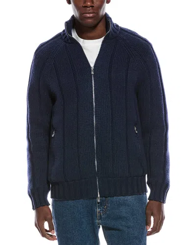 Brunello Cucinelli Cashmere Down Jacket In Blue