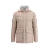 Brunello Cucinelli Men Cashmere Down Jacket In Neutral