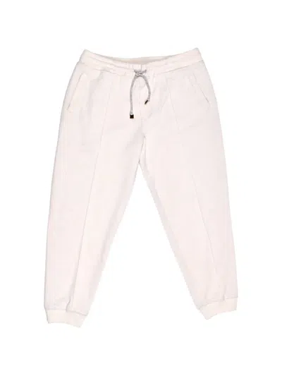 Brunello Cucinelli Cashmere Drawstring Track Pants In Pink
