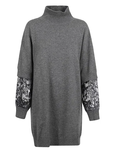Brunello Cucinelli Cashmere Dress In Gray