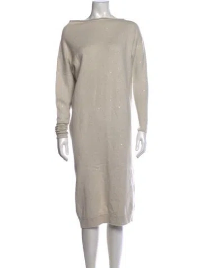 Pre-owned Brunello Cucinelli Cashmere Dress In Neutrals