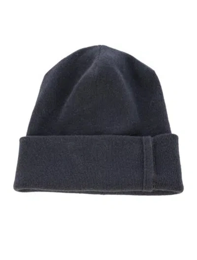 Pre-owned Brunello Cucinelli Cashmere Embroidered Beanie In Blue