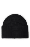 Brunello Cucinelli Cashmere English Rib Beanie In Black