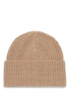 Brunello Cucinelli Cashmere English Rib Beanie In Camel