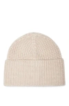 Brunello Cucinelli Cashmere Rib-knit Beanie In Sand