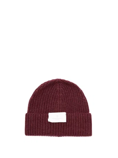 BRUNELLO CUCINELLI CASHMERE ENGLISH RIB KNIT BEANIE