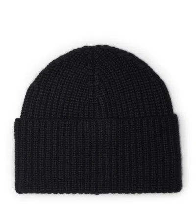 Brunello Cucinelli Cashmere English Rib-knit Beanie In Black