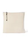 Brunello Cucinelli Cashmere English Rib Knit Cushion With Shiny Zipper Pull In Neutral