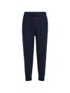 Brunello Cucinelli Cashmere English Rib Knit Joggers In Blue