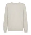 Brunello Cucinelli Cashmere English Rib Knit Sweater In Sand