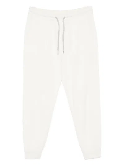 BRUNELLO CUCINELLI CASHMERE ENGLISH RIB KNIT TRACK PANTS