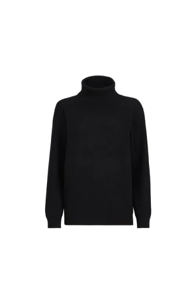 Brunello Cucinelli Cashmere English Rib Sweater In Black