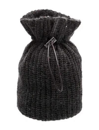 Pre-owned Brunello Cucinelli Cashmere Evening Bag In Black