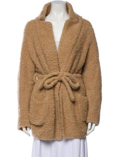 Pre-owned Brunello Cucinelli Cashmere Faux Fur Jacket In Neutral