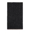 Brunello Cucinelli Cashmere Flecked Rib-knit Scarf In Black