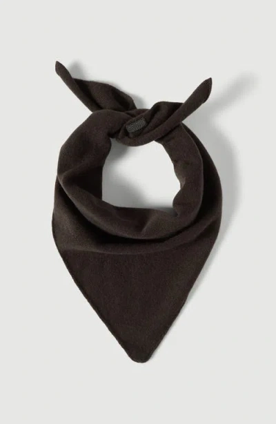 Brunello Cucinelli Cashmere Foulard With Monili In Brown