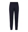 Brunello Cucinelli Cashmere-french Terry Silk Sweatpants In Blue